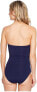 Фото #2 товара Купальник Tommy Bahama Women's 247802 Pearl V-Front Bandeau в одном куске, размер 10