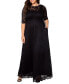 Фото #1 товара Women'sPlus Size Leona Lace Long Formal Gown