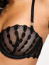 Bluebella Geneva delicate lace non padded balconette bra in black