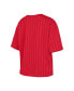 Фото #2 товара Women's Red Philadelphia Phillies Boxy Pinstripe T-Shirt