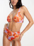 ASOS DESIGN monowire bikini top in oversize floral print