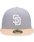 Фото #4 товара Men's Gray/Peach San Diego Padres 216 MLB All-Star Game Purple Undervisor 59FIFTY Fitted Hat