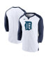 Фото #1 товара Men's White, Navy Detroit Tigers Rewind 3/4-Sleeve T-shirt