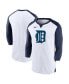 Men's White, Navy Detroit Tigers Rewind 3/4-Sleeve T-shirt