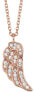 Фото #1 товара Pink gilded silver necklace with zircons ERN-LILWING-ZR