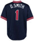 Фото #4 товара Men's Ozzie Smith Navy St. Louis Cardinals 1994 Authentic Cooperstown Collection Mesh Batting Practice Jersey