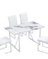 Фото #7 товара 55" Faux Marble Dining Table for 4, Easy Assembly