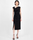 ფოტო #1 პროდუქტის Women's Ruched Midi Dress