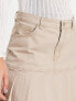 Фото #3 товара Only mid waist pleated mini skirt in beige