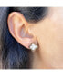 ფოტო #2 პროდუქტის Mother of Pearl Lace Clover Stud Earrings