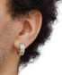 ფოტო #2 პროდუქტის Men's Lab Grown Diamond Channel-Set Small Hoop Earrings (1 ct. t.w.) in 10k Gold, 15mm