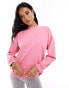 Фото #1 товара The Couture Club co-ord washed emblem sweatshirt in pink