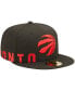 Фото #2 товара Men's Black Toronto Raptors Side Split 59FIFTY Fitted Hat