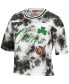 Women's Black and White Boston Celtics Hardwood Classics Tie-Dye Cropped T-shirt