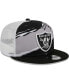 Фото #4 товара Men's Black Las Vegas Raiders Tear Trucker 9FIFTY Snapback Hat