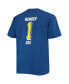 Men's Royal Los Angeles Rams Big and Tall #1 Dad 2-Hit T-shirt