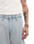 Jack & Jones alex baggy jean with cargo pockets in light blue wash