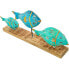 Decorative Figure Alexandra House Living Blue Iron Fish 72 x 10 x 28 cm