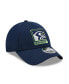 ფოტო #2 პროდუქტის Men's College Navy Seattle Seahawks Framed AF 9FORTY Snapback Hat