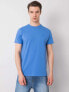Фото #21 товара мужская футболка повседневная  синяя однотонная Factory Price T-shirt-TSKK-Y21-0000145-liliowy