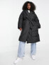 Фото #1 товара Urban Bliss belted wrap puffer coat in black