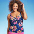 Lands' End Women's UPF 50 Floral Print Twist-Front Underwire Tankini Top -