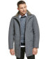 Фото #1 товара Men's Urban Walker Coat with Detachable Faux Rabbit Fur at Interior Collar
