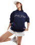 Kaiia sports club logo hoodie in navy