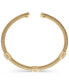 ფოტო #3 პროდუქტის Diamond Station Cuff Bangle Bracelet (1/3 ct. t.w.) in 14k Gold-Plated Sterling Silver