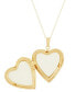 Фото #5 товара Italian Gold diamond Accent Heart Locket 18" Pendant Necklace in 10k Gold