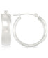 Фото #1 товара Серьги Macy's Wide Hoop White Gold