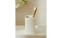 White earthenware toothbrush holder