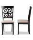 Фото #3 товара Samwell Modern and Contemporary Fabric Upholstered 2 Piece Dining Chair Set