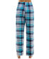 Women's Printed Flannel Pajama Pants College Plaid, M - фото #6