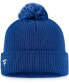 ფოტო #3 პროდუქტის Men's Royal New York Islanders Core Primary Logo Cuffed Knit Hat with Pom