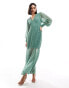 Y.A.S tie front maxi dress with cut out detail in green