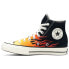 Кеды высокие Converse Chuck Taylor All-Star 70s Archive Print Flames (Черно-белый) Черно-белый, 36 - фото #3