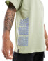 Threadbare oversized t-shirt in sage green with back print