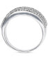 ფოტო #3 პროდუქტის Cubic Zirconia Round & Baguette Statement Ring in Sterling Silver