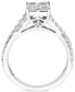ფოტო #4 პროდუქტის Diamond Princess Quad Cluster Engagement Ring (1-1/2 ct. t.w.) in 14k White Gold