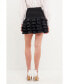 Women's Tiered Ruffle Mini Skirt