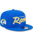 Фото #2 товара Men's Royal Los Angeles Rams Main Script 9FIFTY Snapback Hat