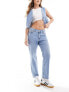 Фото #1 товара JJXX Nice straight fit cropped jeans in medium blue