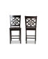Nicolette Modern and Contemporary Transitional Wood Counter Stool Set, 2 Piece