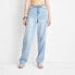 Фото #1 товара Women's Mid-Rise Baggy Fit Jeans - Future Collective with Alani Noelle Blue 6