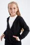 Фото #1 товара Толстовка для девочки с капюшоном DeFacto Basic-модель Y0944a622au