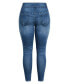ფოტო #4 პროდუქტის Plus Size Asha Baby Rip Skinny Jean