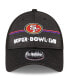 Фото #4 товара Men's Heather Black San Francisco 49ers Super Bowl LVIII 9FORTY Trucker Adjustable Hat