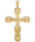 ფოტო #1 პროდუქტის Men's Ornate Crucifix Cross Pendant in 10k Gold