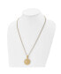 ფოტო #2 პროდუქტის Yellow IP-plated Our Lady of Guadalupe Pendant Curb Chain Necklace